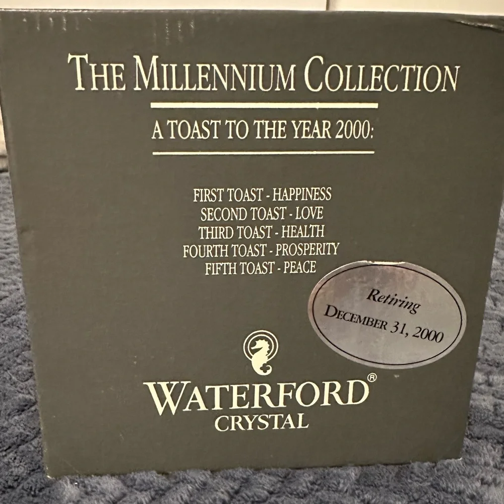 NEW Waterford Crystal Elegant Champagne Bottle Coaster The Millennium Collection